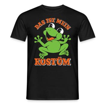 Karneval Party Frösche DAS IST MEIN FROSCHKOSTÜM - Männer T-Shirt - Schwarz - Vorne - AI Model Male 178 light (178cm)