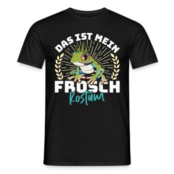 Karneval Party Frösche DAS IST MEIN FROSCHKOSTÜM - Männer T-Shirt - Schwarz - Vorne - AI Model Male 178 light (178cm)