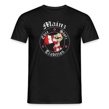 Mainz Ehre Stolz Tradition No II - Männer T-Shirt - Schwarz - Vorne - AI Model Male 178 light (178cm)