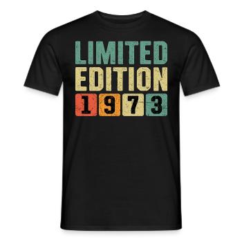 Édition limitée 1973 - T-shirt homme - noir - Devant - AI Model Male 178 light (178cm)