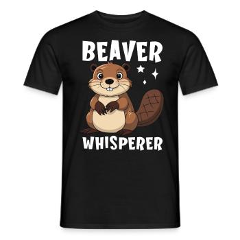 Beaver Whisperer - Männer T-Shirt - Schwarz - Vorne - AI Model Male 178 light (178cm)