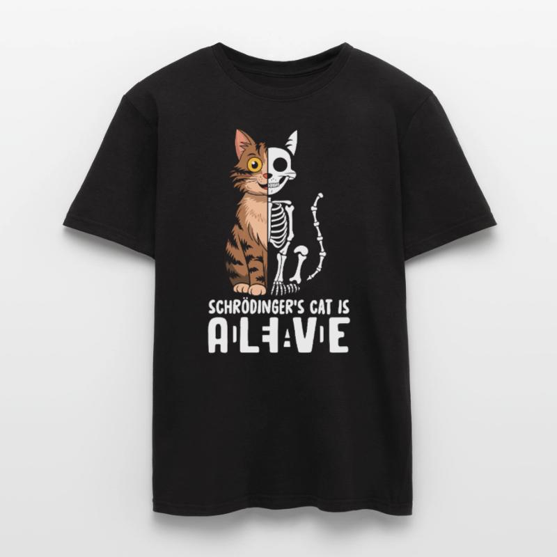 Le chat de Schrödinger mort et vif T-shirt homme