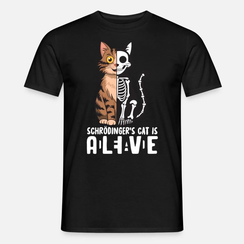 Schrödingers Katze Dead and Alive - Männer T-Shirt - Schwarz