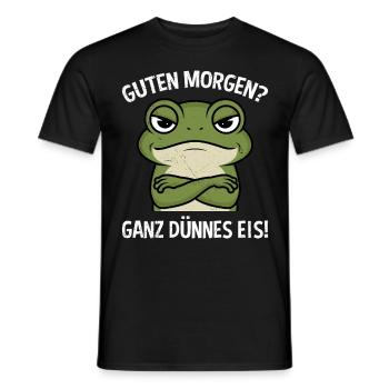 Froschkostüm GUTEN MORGEN? GANZ DÜNNES EIS! - Männer T-Shirt - Schwarz - Vorne - AI Model Male 178 light (178cm)