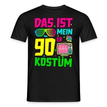 This is my 90s costume - Men's T-Shirt - black - Front - AI Model Male 178 light (178cm)