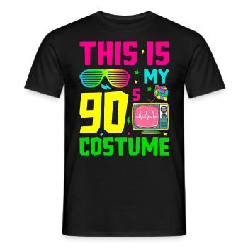 This Is My 90s Costume - Men's T-Shirt - black - Front - AI Model Male 178 light (178cm)