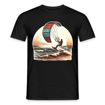 Kitesurf Kitesurfer Kiteboard - T-shirt homme - noir - Devant - AI Model Male 178 light (178cm)