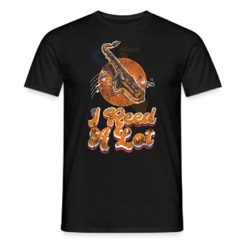 Saxophone Pun I Reed A Lot - Männer T-Shirt - Schwarz - Vorne - AI Model Male 178 light (178cm)