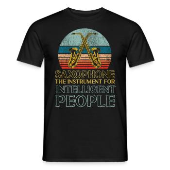 Saxophones Saxophones L’instrument - T-shirt homme - noir - Devant - AI Model Male 178 light (178cm)