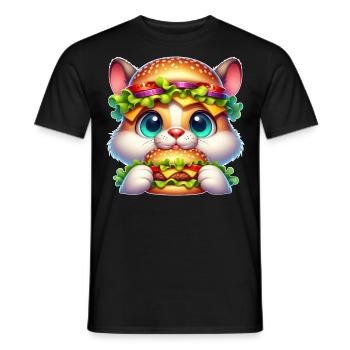 Funny Cats Coca Themed Hat Fast Food - Men's T-Shirt - black - Front - AI Model Male 178 light (178cm)
