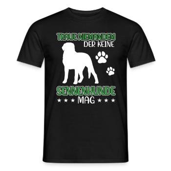 Sennenhund nicht vertrauen Schweizer Sennenhund - Männer T-Shirt - Schwarz - Vorne - AI Model Male 178 light (178cm)