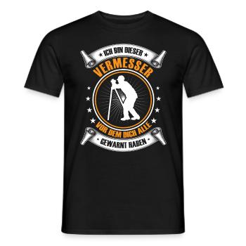 Je suis cet arpenteur, arpenteur-géomètre - T-shirt homme - noir - Devant - AI Model Male 178 light (178cm)