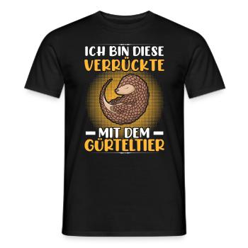 Armadillo Crazy with Armadillo Armadillo Armadillo - Men's T-Shirt - black - Front - AI Model Male 178 light (178cm)