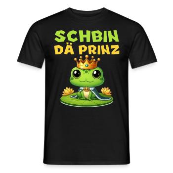 Karneval Kostüm SCHBIN DÄ PRINZ Lustiges - Männer T-Shirt - Schwarz - Vorne - AI Model Male 178 light (178cm)