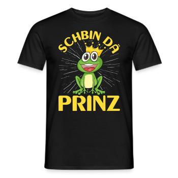 Karneval Kostüm Party SCHBIN DA PRINZ Lustiges - Männer T-Shirt - Schwarz - Vorne - AI Model Male 178 light (178cm)