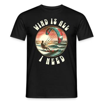 Kitesurf Kitesurfer Kiteboard - T-shirt homme - noir - Devant - AI Model Male 178 light (178cm)