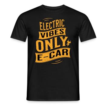 Electric car E-car Electromobility - Men's T-Shirt - black - Front - AI Model Male 178 light (178cm)