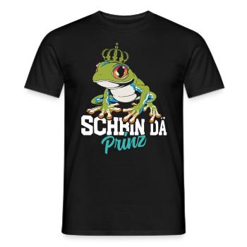 Karneval Kostüm Party SCHBIN DA PRINZ Lustiges - Männer T-Shirt - Schwarz - Vorne - AI Model Male 178 light (178cm)