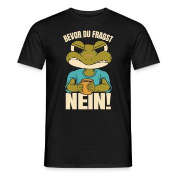 Froschkostüm BEVOR DU FRAGST NEIN! Lustiges - Männer T-Shirt - Schwarz - Vorne - AI Model Male 178 light (178cm)
