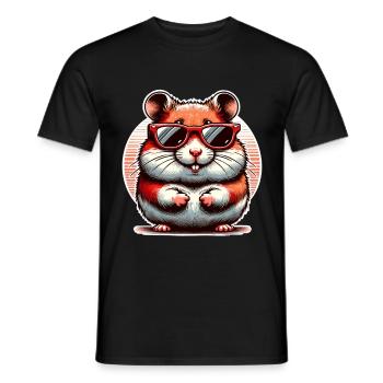 Hamster - Männer T-Shirt - Schwarz - Vorne - AI Model Male 178 light (178cm)
