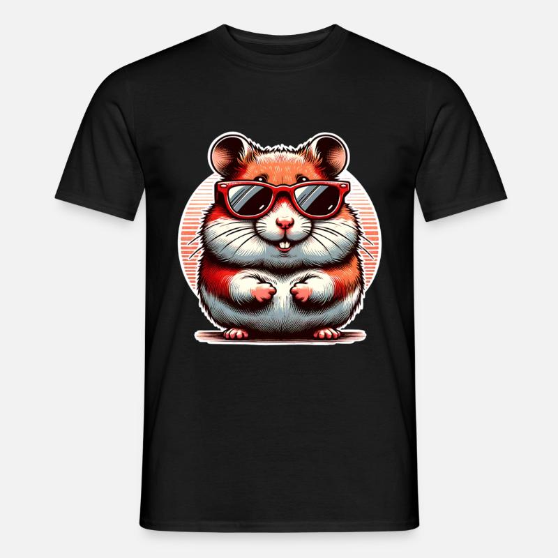 Hamster - Männer T-Shirt - Schwarz