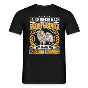 Wolfspitz : , je sens comme Keeshond - T-shirt homme - noir - Devant - AI Model Male 178 light (178cm)