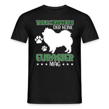 Eurasier nicht vertrauen Eurasian Spitz - Männer T-Shirt - Schwarz - Vorne - AI Model Male 178 light (178cm)