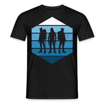Bloc Grimpeur Grimpeur Femmes Escalade - T-shirt homme - noir - Devant - AI Model Male 178 light (178cm)