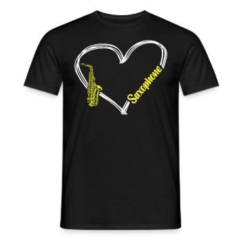 Saxophones Saxophones - Men's T-Shirt - black - Front - AI Model Male 178 light (178cm)