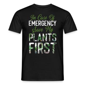 Plant Lover Gardening In Case Of - Men's T-Shirt - black - Front - AI Model Male 178 light (178cm)