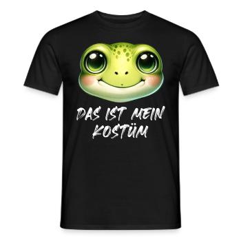 Karneval Party DAS IST MEIN FROSCHKOSTÜM Lustiges - Männer T-Shirt - Schwarz - Vorne - AI Model Male 178 light (178cm)