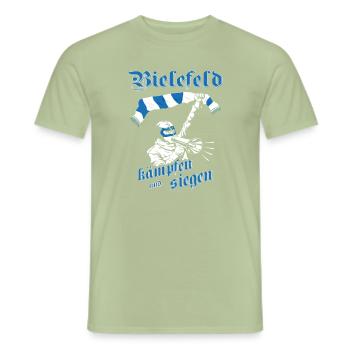 Bielefeld kämpfen und siegen No II - Männer T-Shirt - Sage - Vorne - AI Model Male 178 light (178cm)