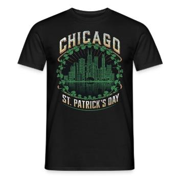Chicago Saint-Patrick - T-shirt homme - noir - Devant - AI Model Male 178 light (178cm)