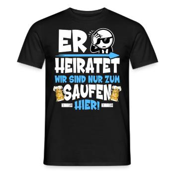 Poltern Männer T-Shirt Polterabend Männer Polterer - Männer T-Shirt - Schwarz - Vorne - AI Model Male 178 light (178cm)
