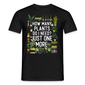 Plant Lover Gardening How Many - Men's T-Shirt - black - Front - AI Model Male 178 light (178cm)