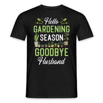 Amoureux des plantes Jardinage Mari Femme - T-shirt homme - noir - Devant - AI Model Male 178 light (178cm)