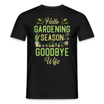 Amoureux des plantes Jardinage Mari Femme - T-shirt homme - noir - Devant - AI Model Male 178 light (178cm)