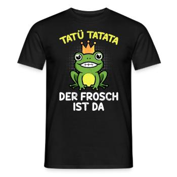 Faschings Kostüm TATÜ TATATA DER FROSCH IST DA - Männer T-Shirt - Schwarz - Vorne - AI Model Male 178 light (178cm)