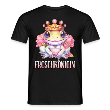 Karneval Kostüm FROSCHKÖNIGIN Lustiges Fasching - Männer T-Shirt - Schwarz - Vorne - AI Model Male 178 light (178cm)