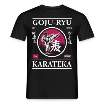Goju-Ryu Karateka – La force rencontre la sérénité - T-shirt homme - noir - Devant - AI Model Male 178 light (178cm)