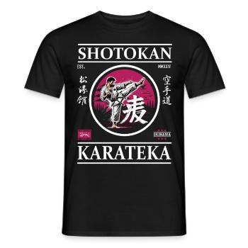 Shotokan Karateka – The Strength in Calm - Men's T-Shirt - black - Front - AI Model Male 178 light (178cm)