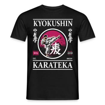 Kyokushin Karateka – Weg zur ultimativen Disziplin - Männer T-Shirt - Schwarz - Vorne - AI Model Male 178 light (178cm)
