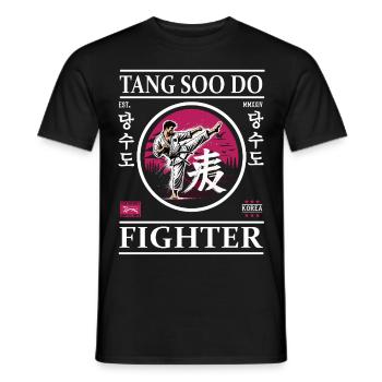 Tang Soo Do Fighter – L’harmonie en mouvement - T-shirt homme - noir - Devant - AI Model Male 178 light (178cm)