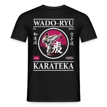 Wado-Ryu Karateka – Der Weg des Friedens - Männer T-Shirt - Schwarz - Vorne - AI Model Male 178 light (178cm)
