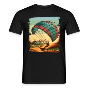Kitesurf Kitesurfer Kiteboard - T-shirt homme - noir - Devant - AI Model Male 178 light (178cm)