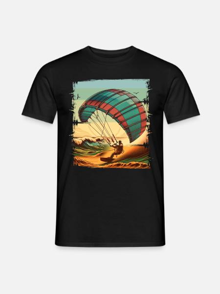 Kitesurfing Kitesurfer Kiteboard - Men's T-Shirt - black