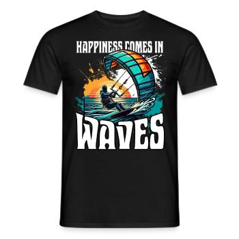 Kitesurf Kitesurfer Kiteboard - T-shirt homme - noir - Devant - AI Model Male 178 light (178cm)
