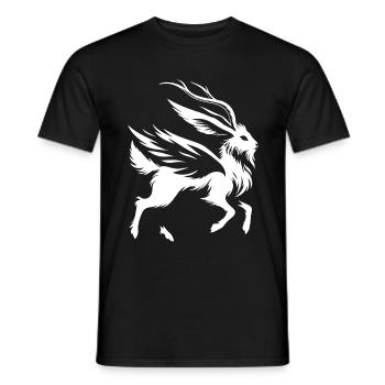 Wolpertinger – The mythical creature of the forests - Men's T-Shirt - black - Front - AI Model Male 178 light (178cm)