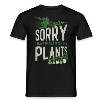 Plant Lover Gardening Sorry I Have - Männer T-Shirt - Schwarz - Vorne - AI Model Male 178 light (178cm)