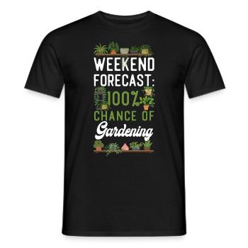 Week-end de jardinage pour les amoureux des plantes - T-shirt homme - noir - Devant - AI Model Male 178 light (178cm)